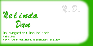 melinda dan business card